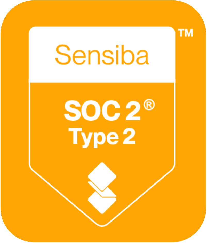Orange White New Soc2 Logo
